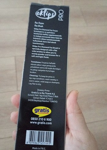 Eklips Pro Mor Makyaj Fırçası FAN BRUSH - Görsel 2