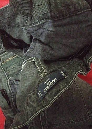 11-12 Yaş Beden Gri Kadın Denim Normal Kesim Pantolon
