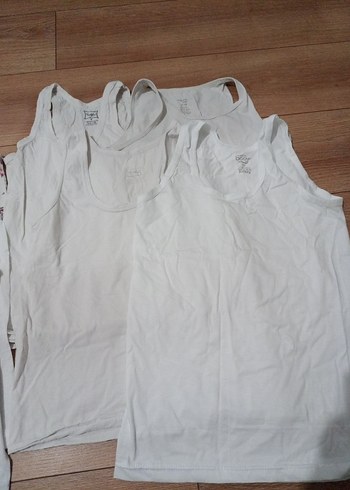 Beyaz Çocuk Atletleri Seti 1/2 defa GİYİLDİ YIKANDI - Görsel 2