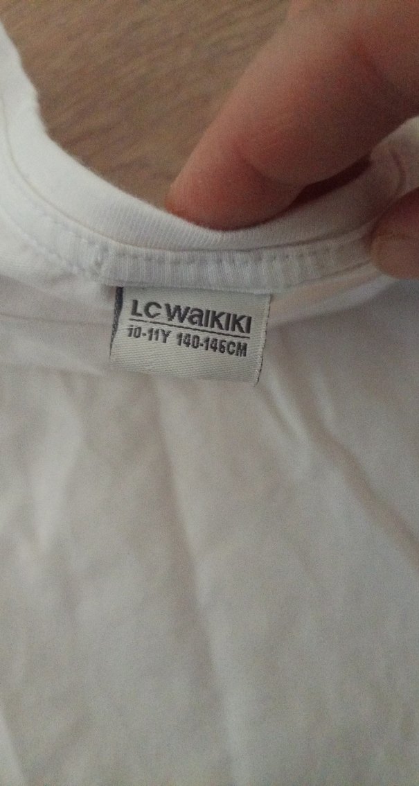 Dantel Detaylı Kız Çocuk Beyaz Tişört - Görsel 2