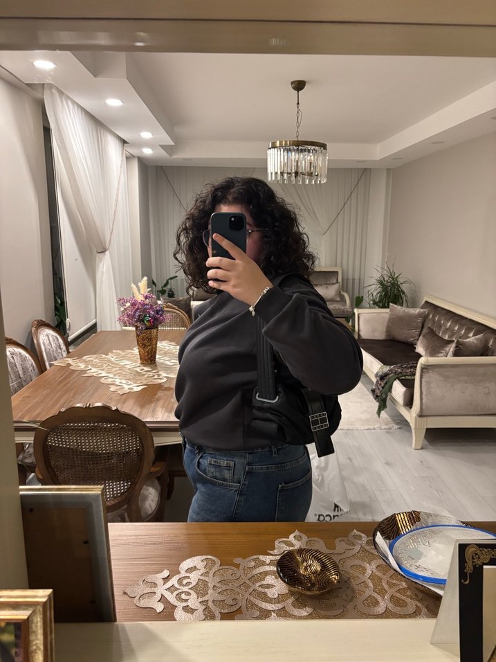 Trendyol Curve Mavi Yüksek Bel Straight Fit Büyük Beden - Görsel 4