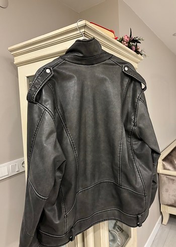 Pull and Bear Deri Biker Ceket - Görsel 6