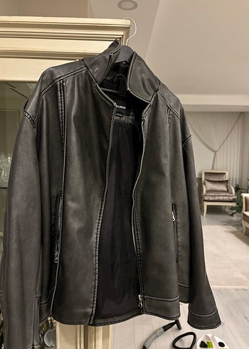 Pull and Bear Deri Biker Ceket - Görsel 5