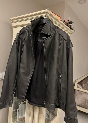 Pull and Bear Deri Biker Ceket - Görsel 3