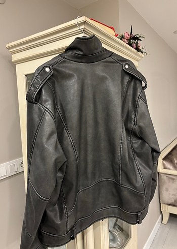 Pull and Bear Deri Biker Ceket - Görsel 9
