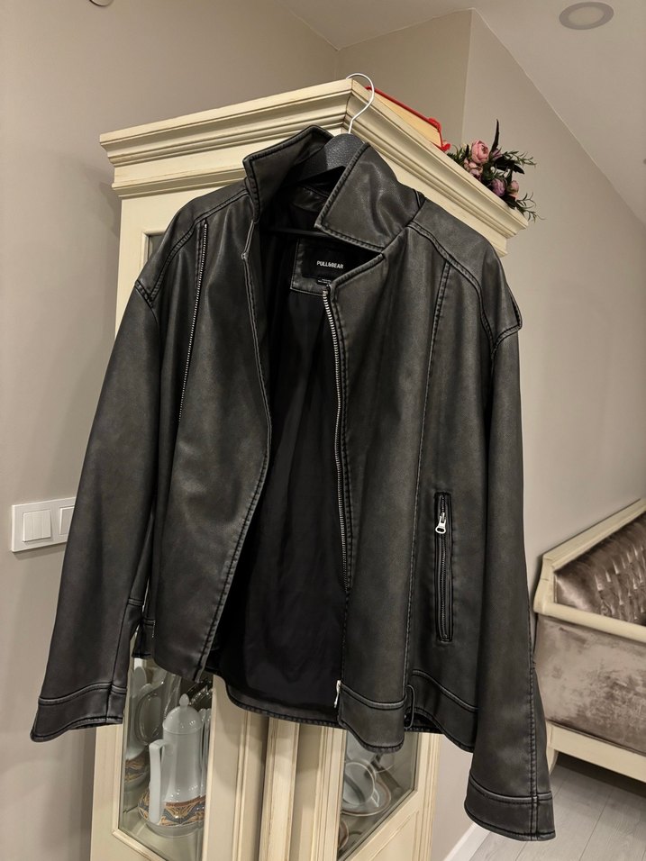 Pull and Bear Deri Biker Ceket - Görsel 2