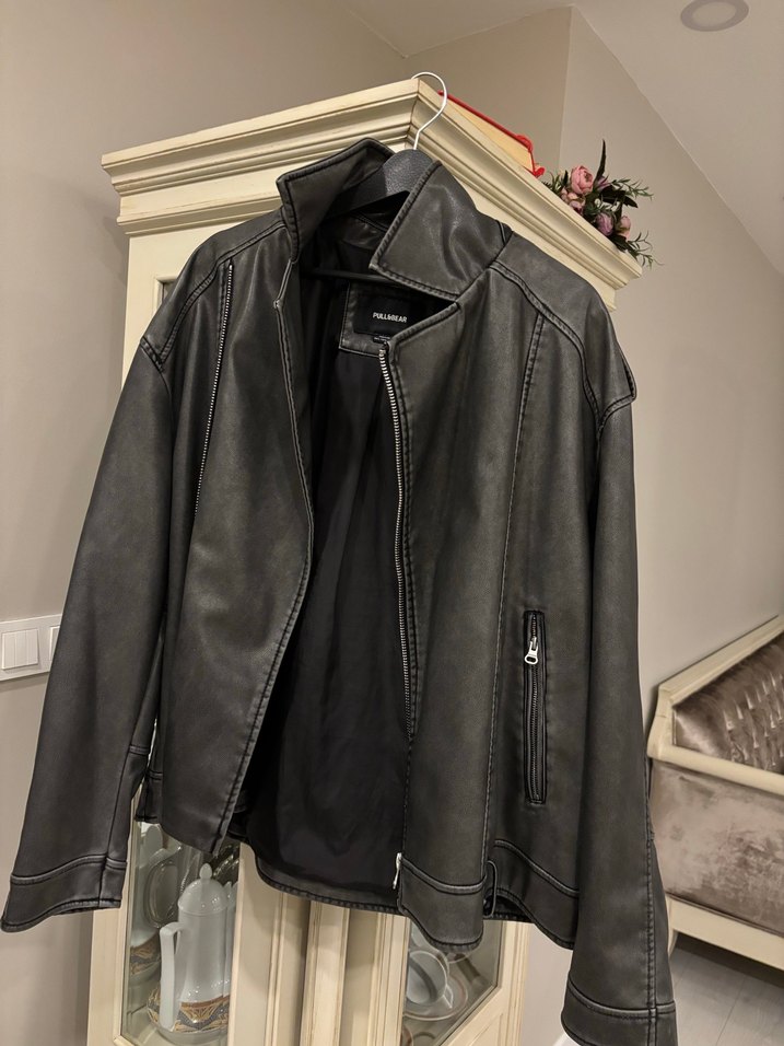 Pull and Bear Deri Biker Ceket - Görsel 3