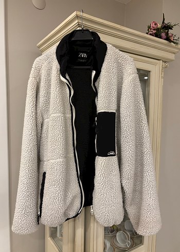 Zara Suni Koyun Yünü Mont - Görsel 5