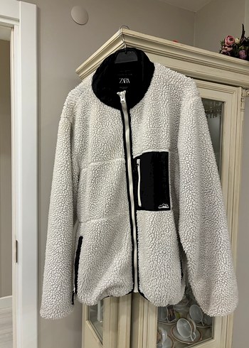 Zara Suni Koyun Yünü Mont - Görsel 9