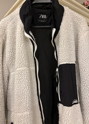 Zara Suni Koyun Yünü Mont - Görsel 4