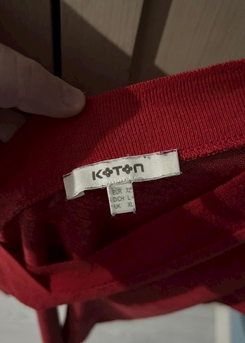 Kırmızı V Yakalı Kadın Bluz - Görsel 8