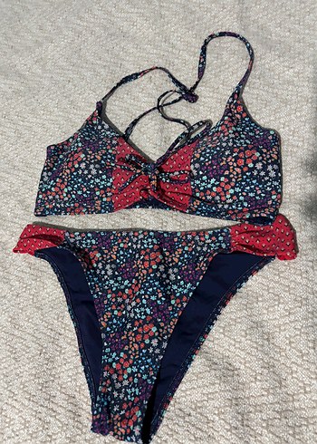 Boncuk Detaylı Çok Renkli Bohem Bikini - Görsel 6