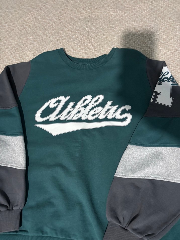 Yeşil Baskılı Uzun Kollu Spor Sweatshirt - Görsel 3