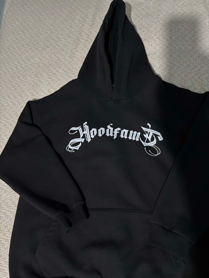Hoodfame Siyah Kapüşonlu Baskılı Sweatshirt - Görsel 3