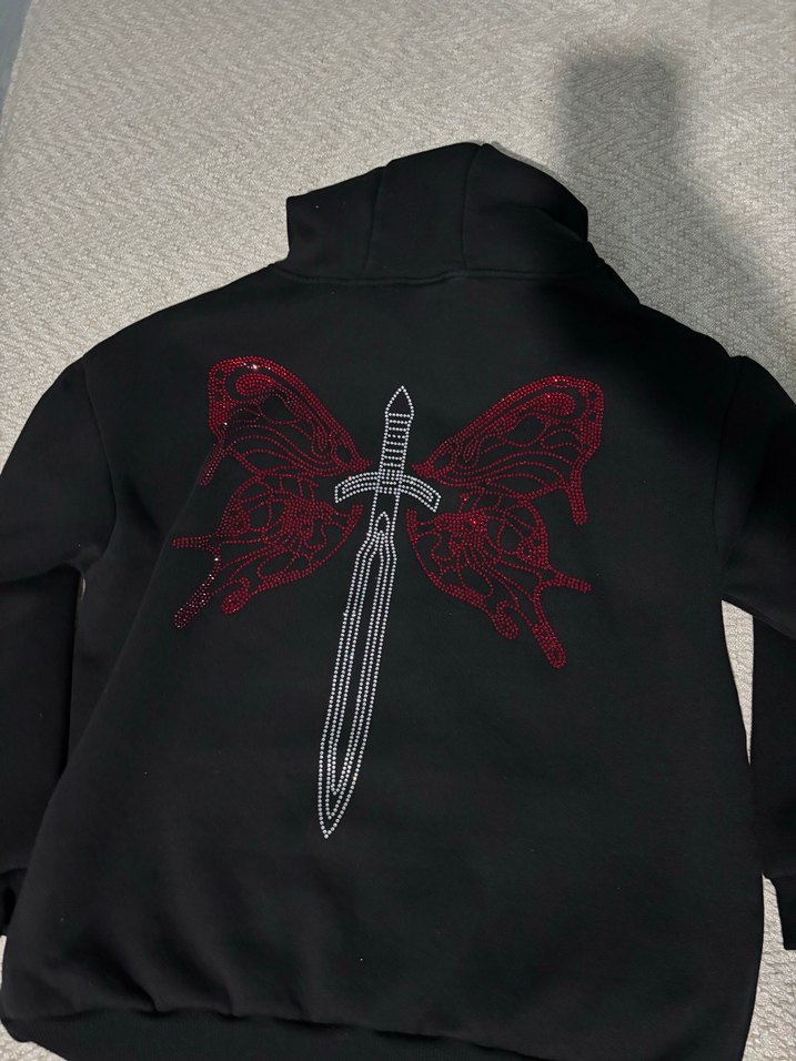 Hoodfame Siyah Kapüşonlu Baskılı Sweatshirt - Görsel 4