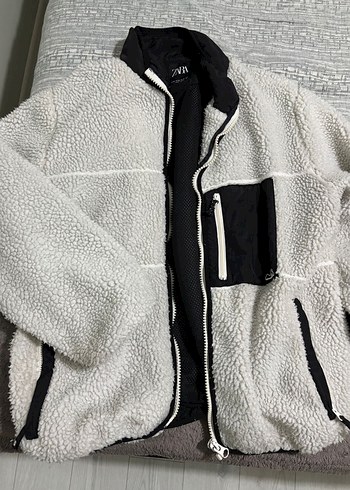 ZARA SUNİ KOYUN YÜNÜ PELUŞ MONT - Görsel 2