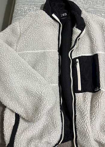 ZARA SUNİ KOYUN YÜNÜ PELUŞ MONT - Görsel 5