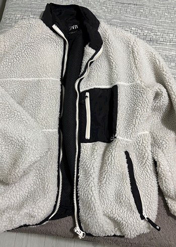 ZARA SUNİ KOYUN YÜNÜ PELUŞ MONT - Görsel 6