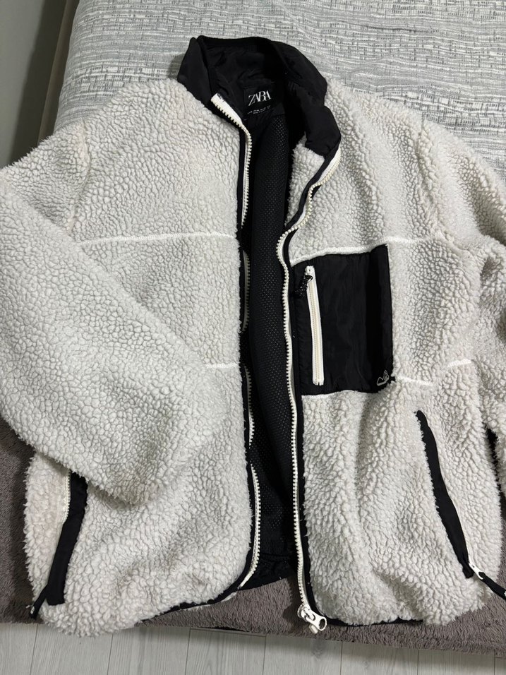 ZARA SUNİ KOYUN YÜNÜ PELUŞ MONT - Görsel 2