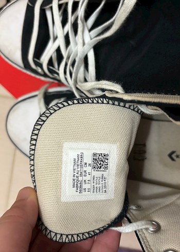 41 Beden siyah Renk Kadın Siyah Converse Yüksek Tabanlı Spor Ayakkabı