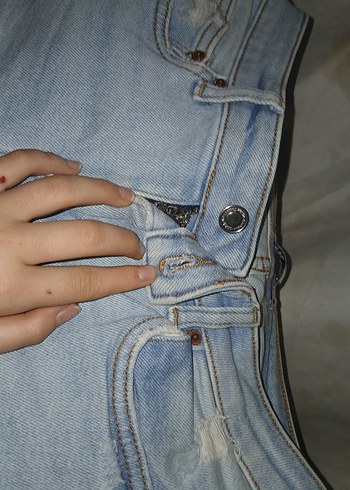 Kadın Mavi Şort - Görsel 2