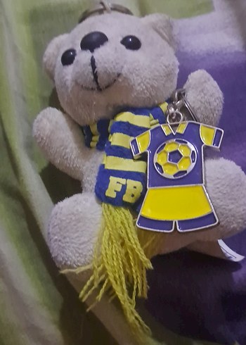 Renkli Sarı Peluş Ayı Anahtarlık