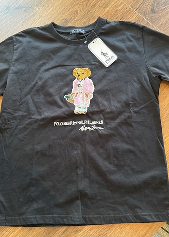 Ralph Lauren Siyah Baskılı kadın Tişört
