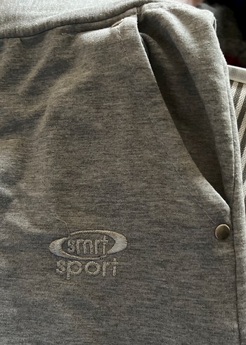 Gri Kadın Fermuarlı Rahat Eşofman Altı - Görsel 2