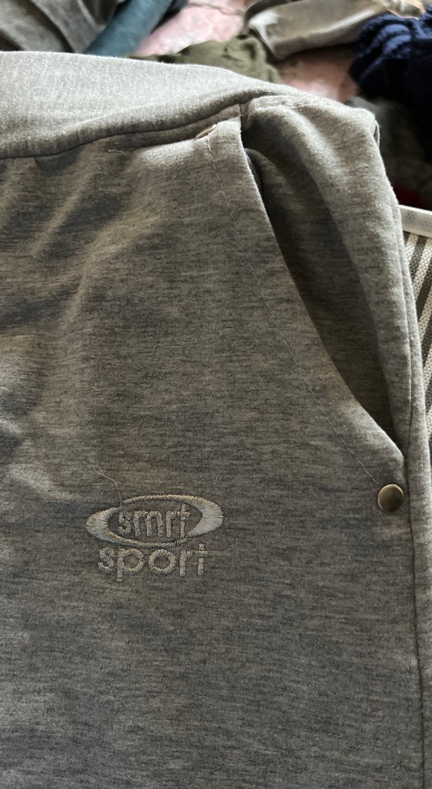 Gri Kadın Fermuarlı Rahat Eşofman Altı - Görsel 2