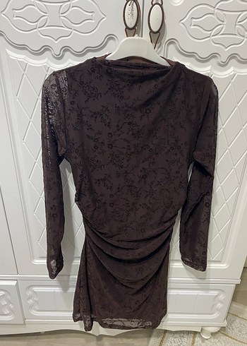 Kahverengi elbise M beden - Görsel 2