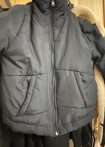 Siyah Fermuarlı Kadın Kışlık Mont - Görsel 6