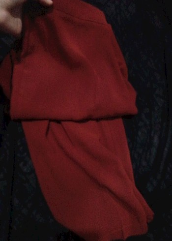 Bordo Salaş Midi Hamile Kabanı Püsküllü - Görsel 4