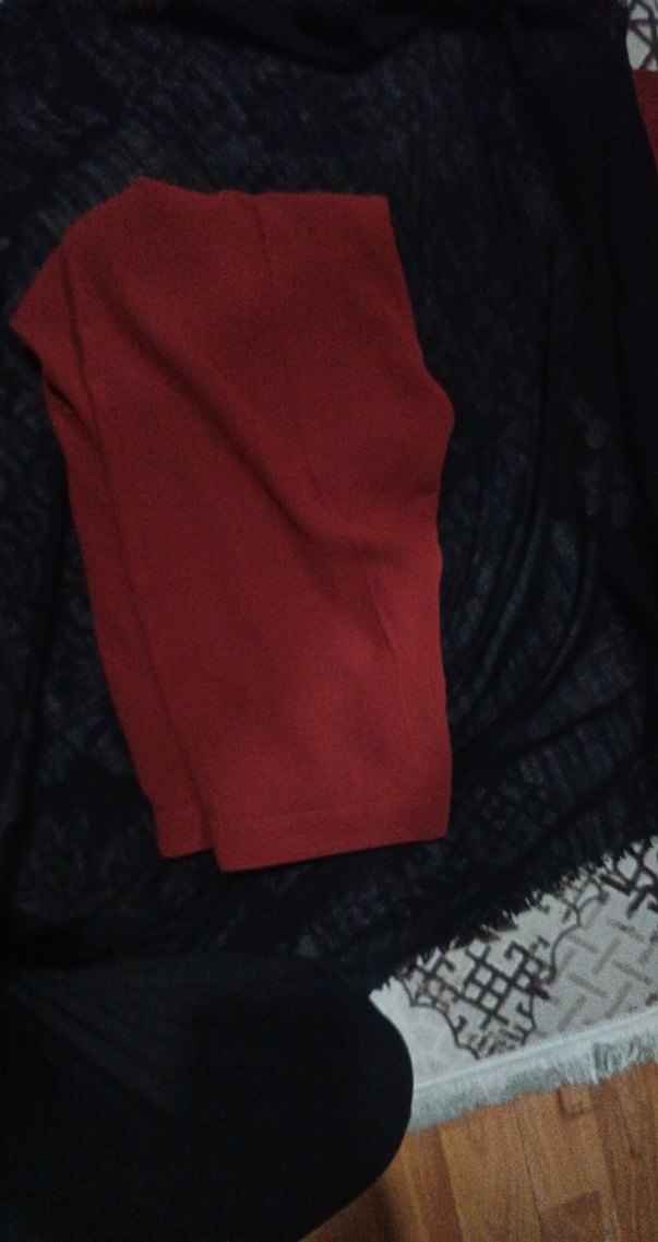 Bordo Salaş Midi Hamile Kabanı Püsküllü - Görsel 3