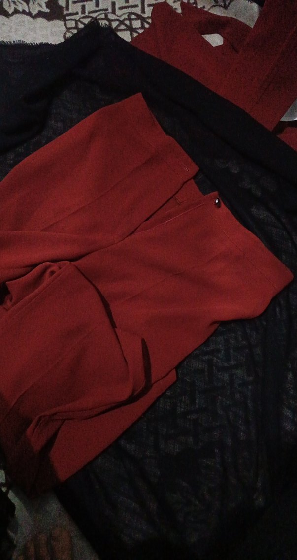 Bordo Salaş Midi Hamile Kabanı Püsküllü - Görsel 2