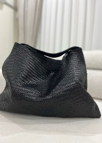 Massimo Dutti Massimo Dutti Napa deri örgü büyük tote çanta