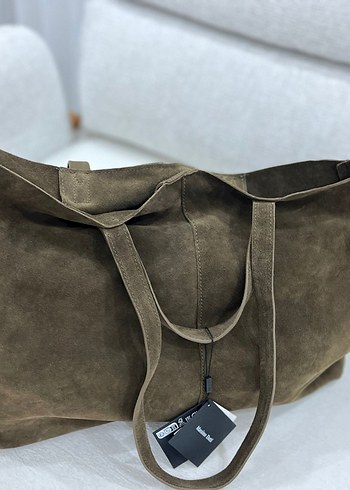 Beden Massimo Dutti deri ve kalın süet shopper çanta