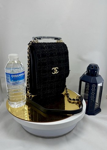Siyah chanel telefon çantası