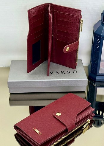 Bordo Deri Kadın Cüzdan VAKKO - Görsel 2