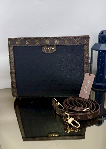 Vakko Kahverengi Deri Baskılı Kadın Çanta - Görsel 3