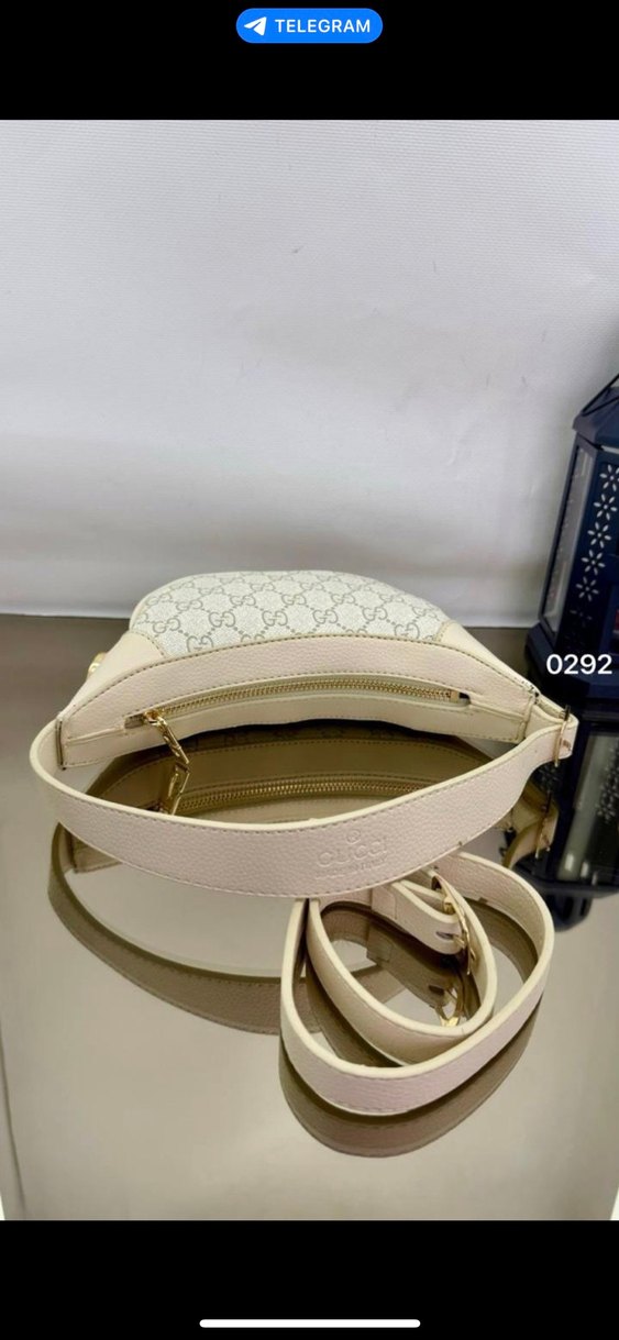 Beyaz Deri Desenli Kemerli Kadın Çanta - Görsel 2