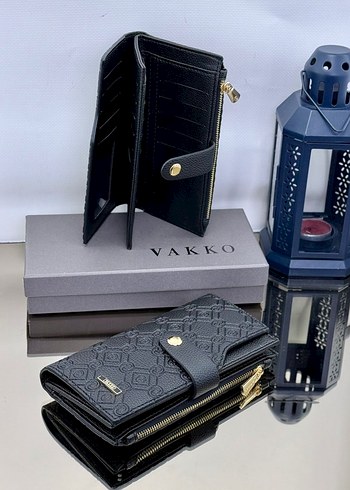 Vakko Siyah Deri Tokalı Kadın Cüzdan - Görsel 3