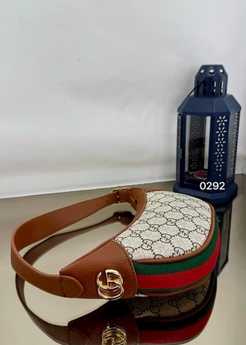 Kahverengi Deri Baskılı Kadın Çanta - Görsel 2