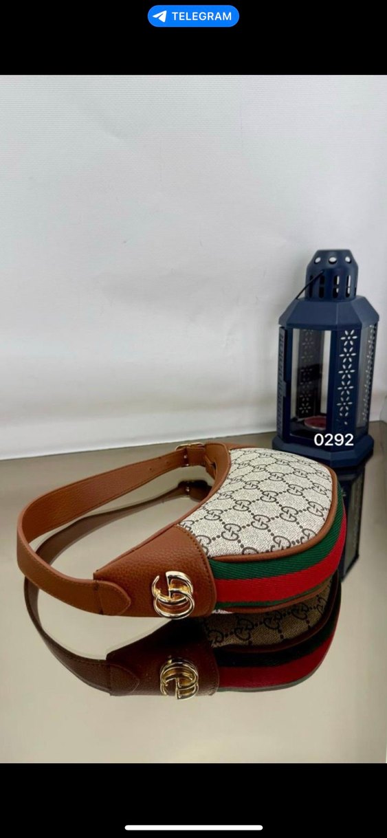 Kahverengi Deri Baskılı Kadın Çanta - Görsel 2