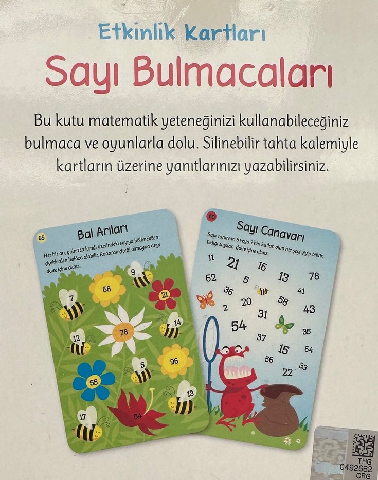 TÜBİTAK Sayı Bulmacaları Etkinlik Kartları - Görsel 2