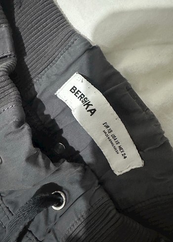 Bershka Gri Rahat Kesim kargo Kadın Pantolon
