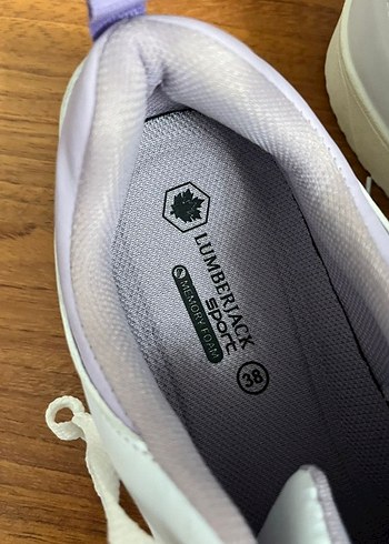 Beyaz Bağcıklı  Spor Ayakkabı 38 numara - Görsel 3