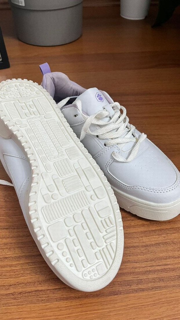 Beyaz Bağcıklı  Spor Ayakkabı 38 numara - Görsel 2