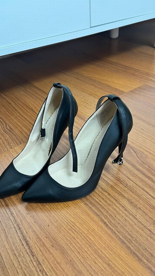 38 numara deri siyah stiletto - Görsel 3