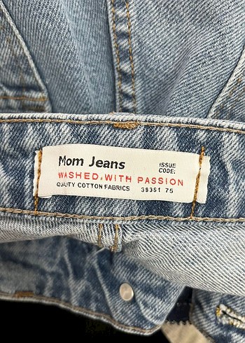 Beyaz Midi Boy Bol Kesim Kadın Kot Pantolon - Görsel 3