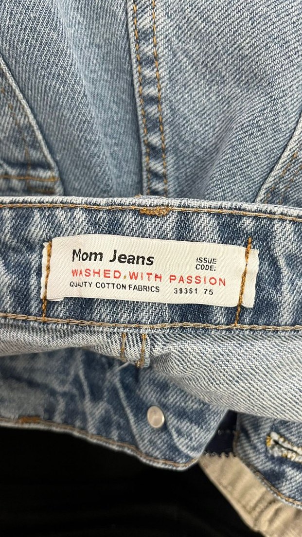 Beyaz Midi Boy Bol Kesim Kadın Kot Pantolon - Görsel 3